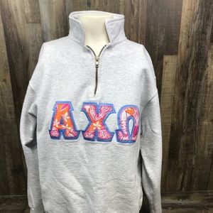 Women's Alpha Chi Omega 1/4 Zip Pullover Medium